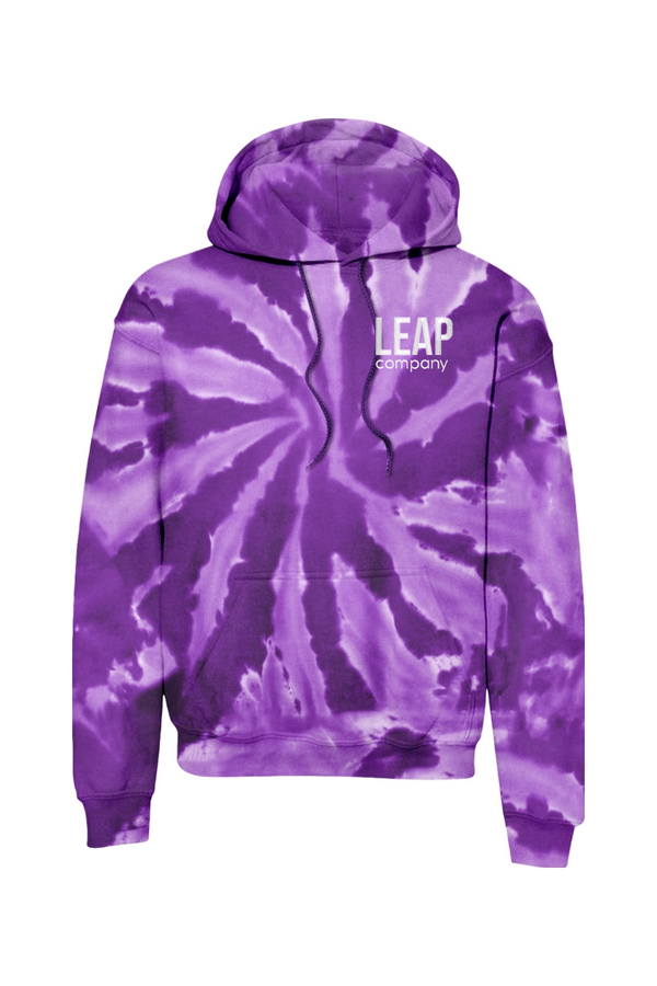 Leap: ADULT Tie-Dye Pullover Hooded Sweatshirt (Embroidered)