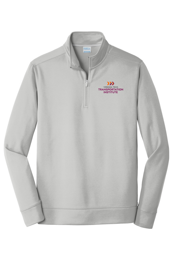 VTTI Chevron with VT Sleeve Logo: ADULT Performance Fleece 1/4-Zip Pullover Sweatshirt (Embroidered)