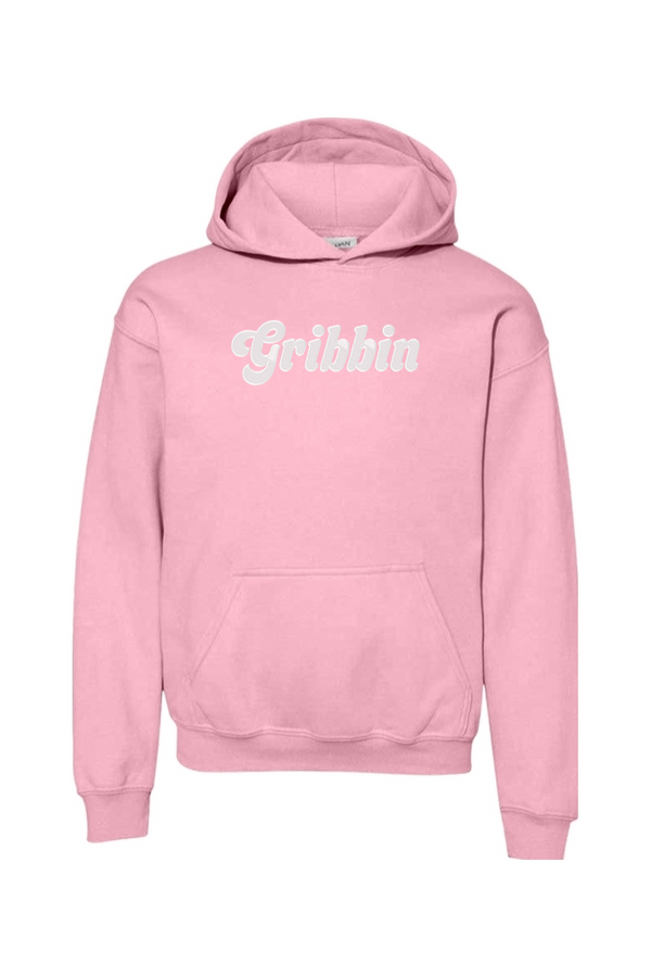 Gribbin: YOUTH Heavy Hooded Sweatshirt (FullFront Embroidery)