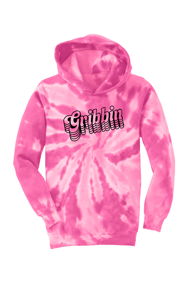 Gribbin: YOUTH Tie-Dye Pullover Hooded Sweatshirt (Printed)