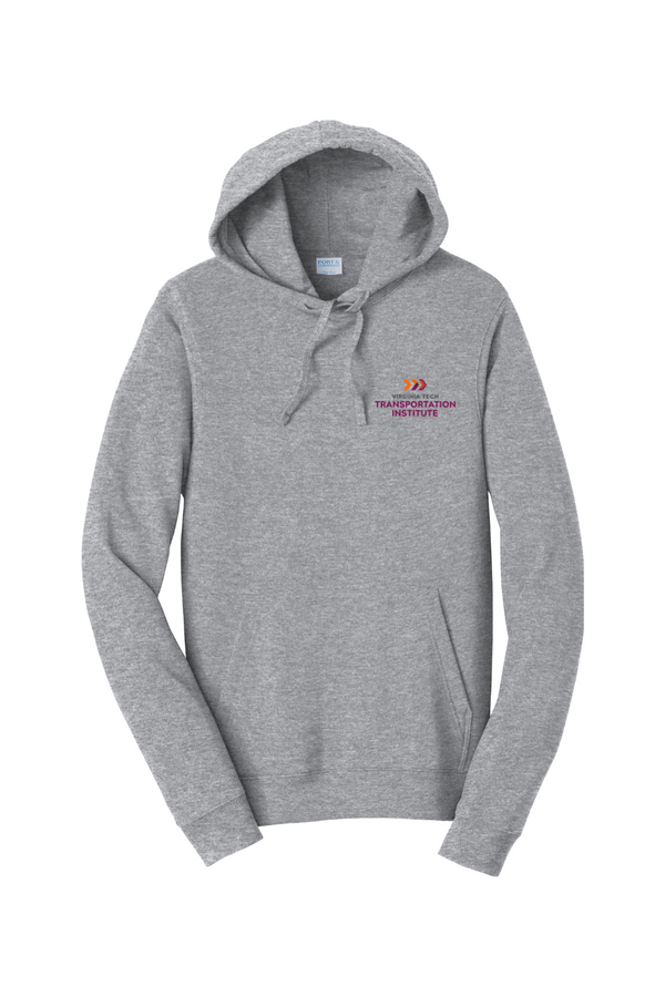 VTTI Chevron with VT Sleeve Logo: ADULT Fleece Pullover Hooded Sweatshirt (Embroidered)