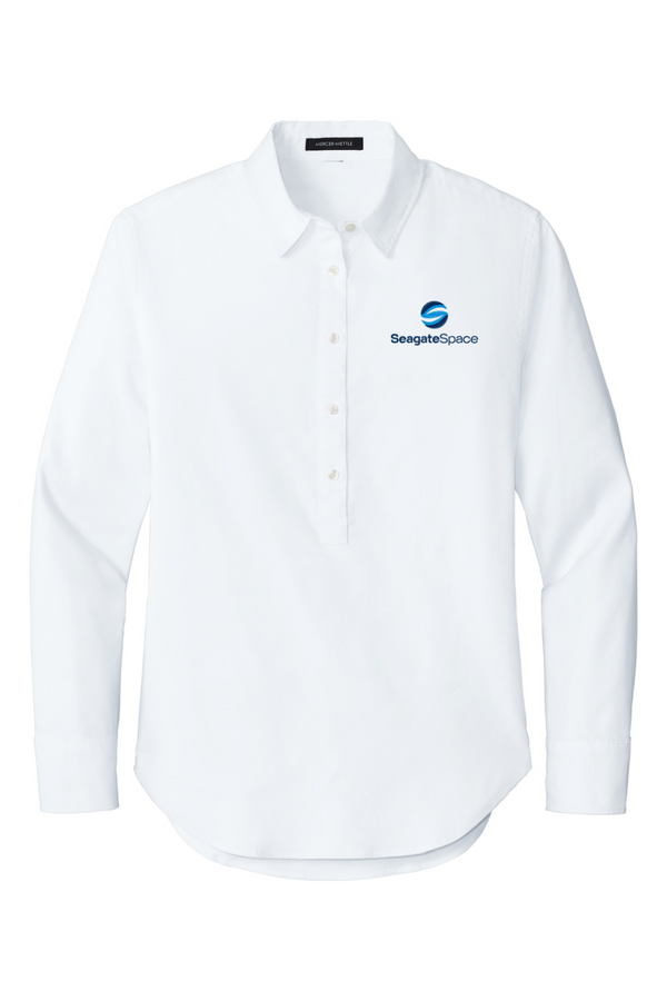 Seagate Space: LADIES Corporate Long Sleeve Modern Oxford Shirt (Embroidered)