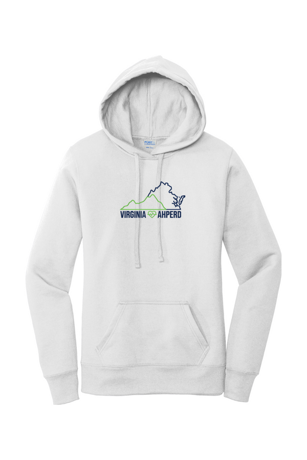 VA AHPERD: Ladies Classic Fleece Pullover Hooded Sweatshirt (FullFront Embroidery)