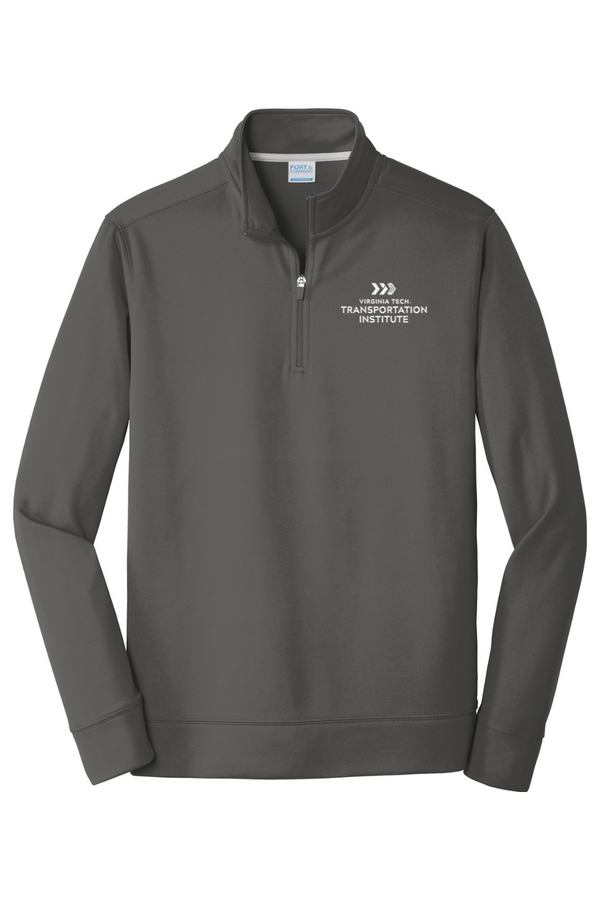 VTTI Chevron with VT Sleeve Logo: ADULT Performance Fleece 1/4-Zip Pullover Sweatshirt (Embroidered)