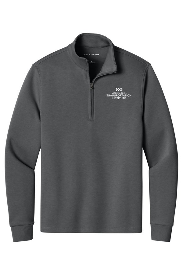 VTTI Chevron with VT Sleeve Logo: ADULT Double Pique Performance 1/4-Zip (Embroidered)