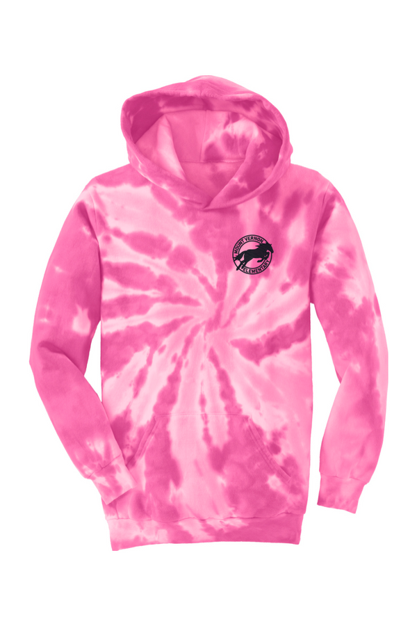 MVES: YOUTH Tie-Dye Pullover Hooded Sweatshirt (Embroidered)