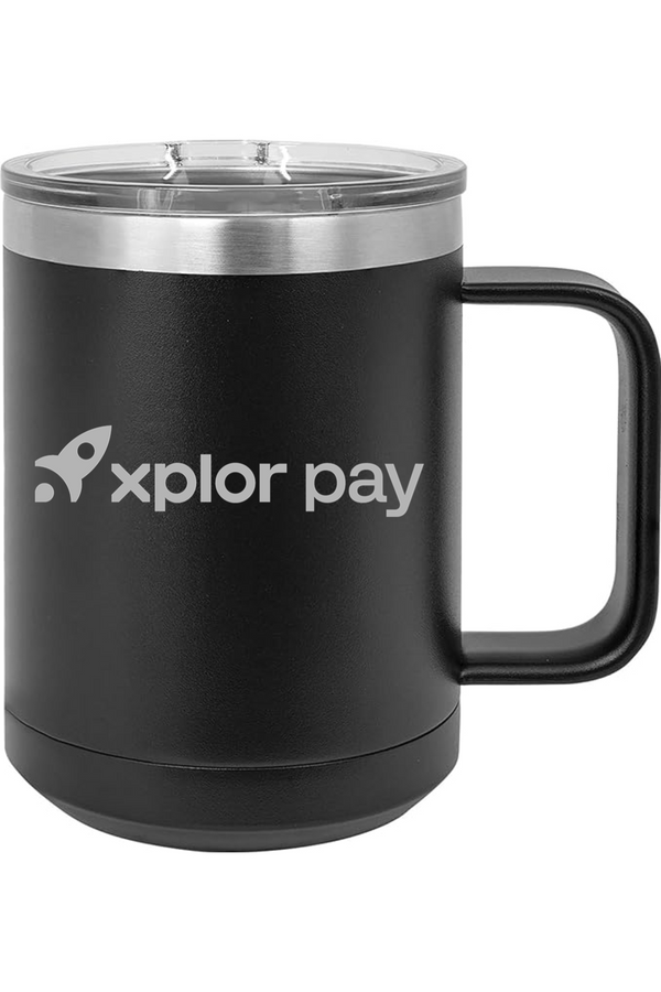 Xplor Pay: 15oz Insulated Coffee Mug with Slider Lid (Engraved)