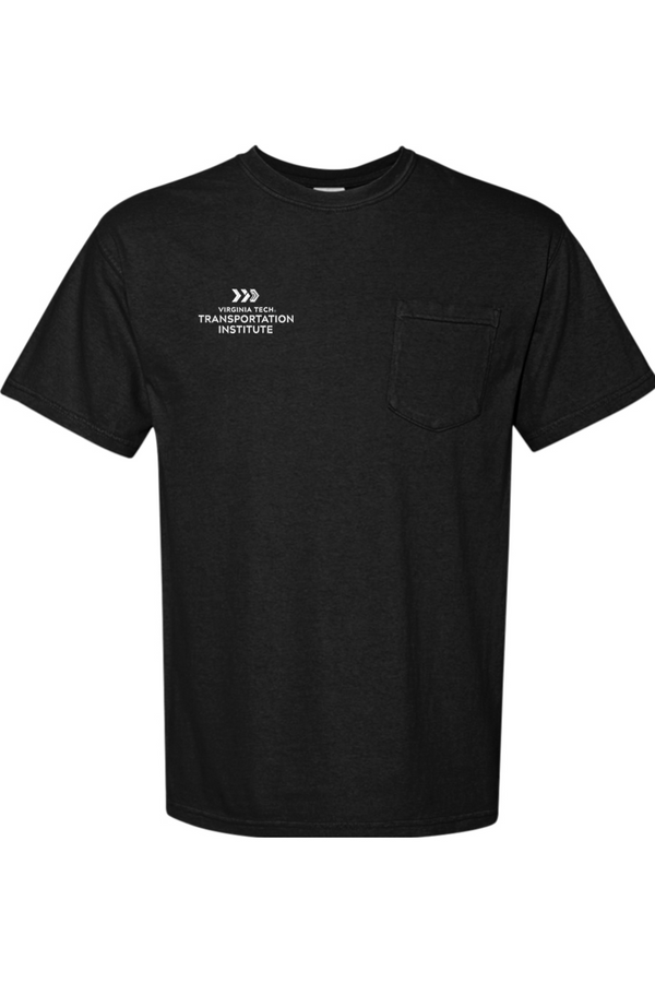 VTTI Chevron with VT Sleeve Logo: ADULT Comfort Colors Ringspun Pocket Tee (Embroidered)