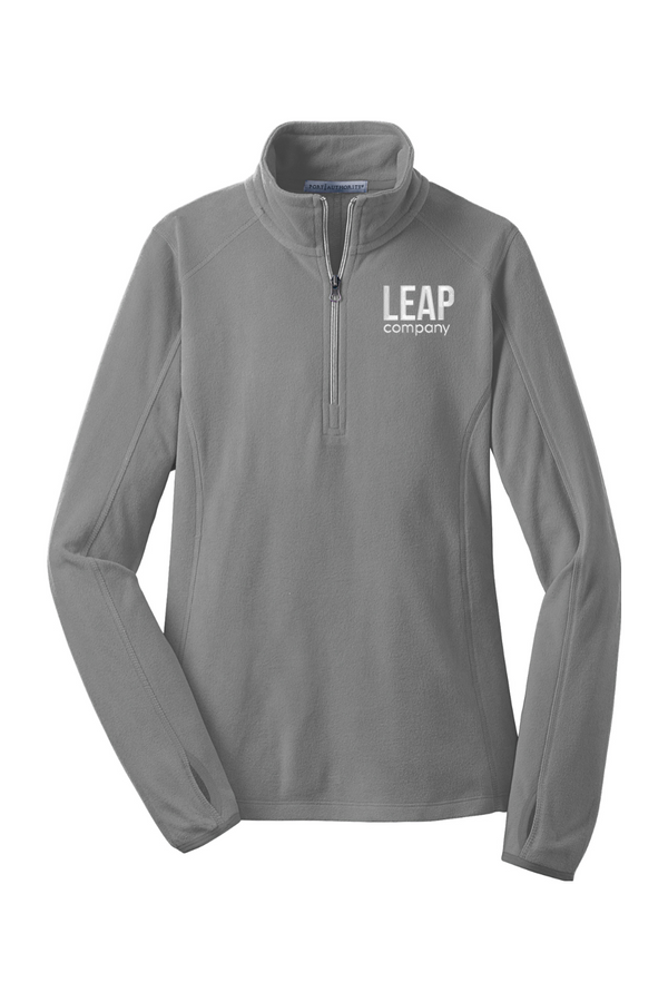 Leap: LADIES Microfleece 1/2-Zip Pullover (Embroidered)