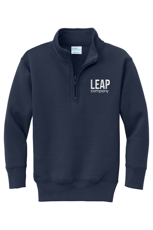 Leap: YOUTH Classic Fleece 1/4-Zip Pullover Sweatshirt (Embroidered)