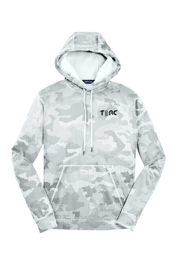 Torc Vet: ADULT Sport-Wick CamoHex Fleece Hooded Pullover (USA FLAG on Right Sleeve)