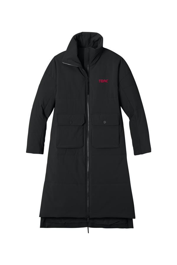 Torc: LADIES MiiR Sashiko Stretch Puffy Long Jacket (Embroidered)