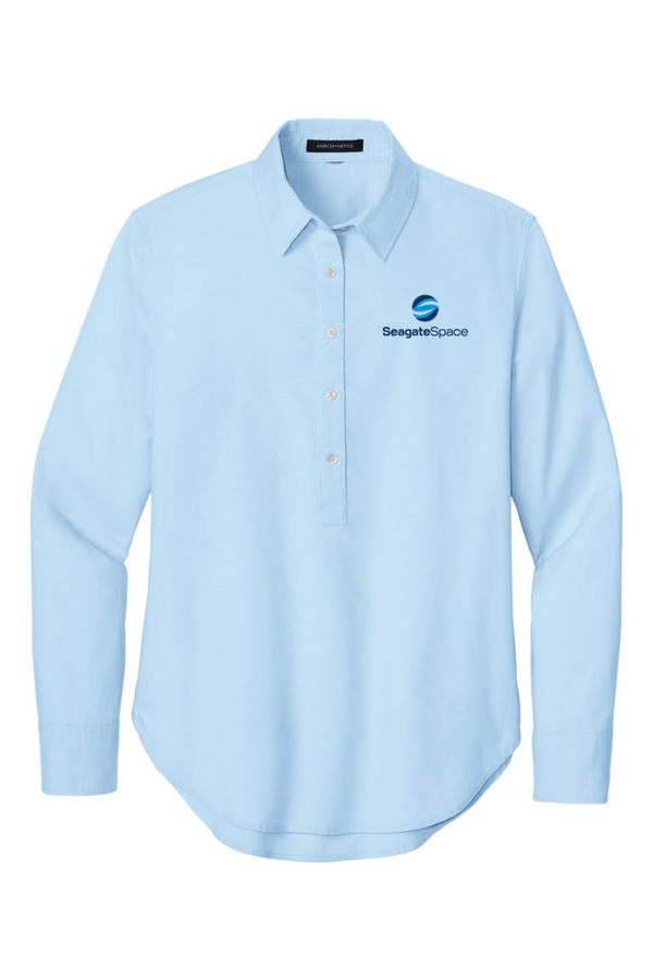 Seagate Space: LADIES Corporate Long Sleeve Modern Oxford Shirt (Embroidered)