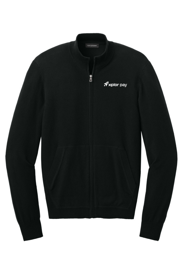Xplor Pay: ADULT Easy Care Full-Zip Sweater (Embroidered)