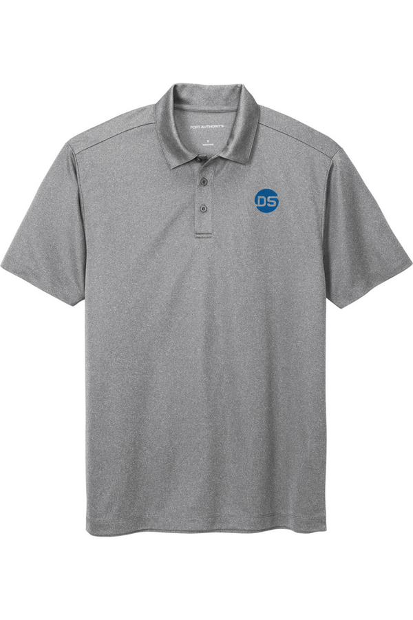 DS: ADULT Heathered Performance Polo (Embroidered)