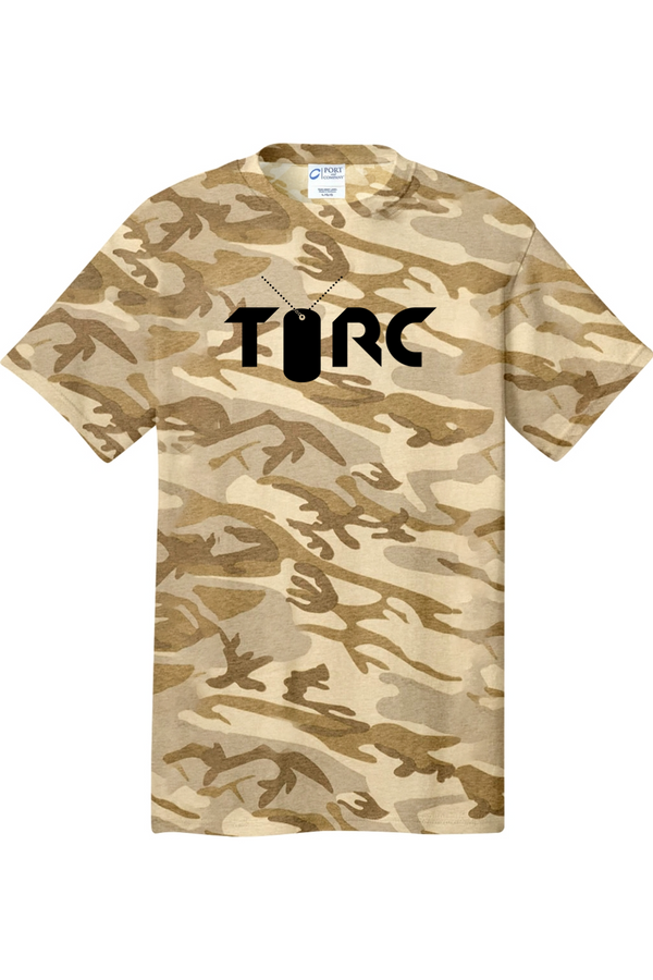 Torc Vet: ADULT Classic Cotton Camo Tee (USA FLAG on right Sleeve)