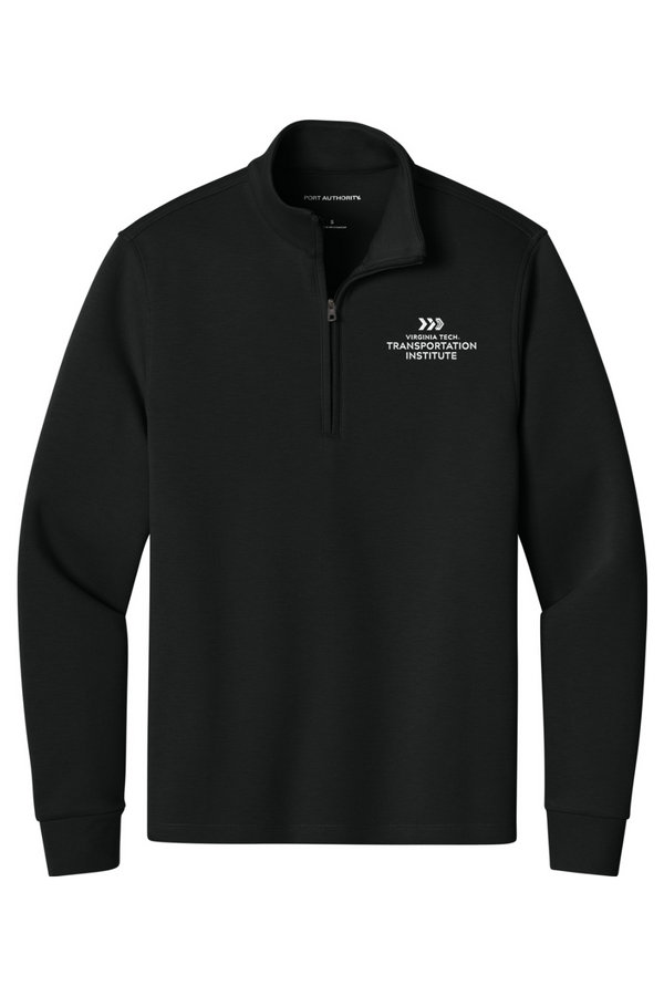 VTTI Chevron with VT Sleeve Logo: ADULT Double Pique Performance 1/4-Zip (Embroidered)