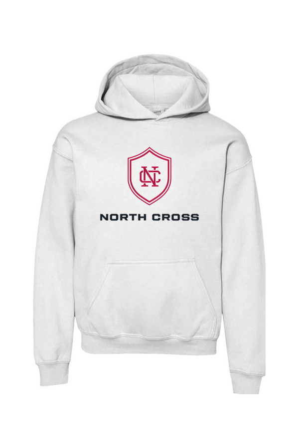 North Cross: YOUTH Heavy Hooded Sweatshirt (FullFront Embroidery)