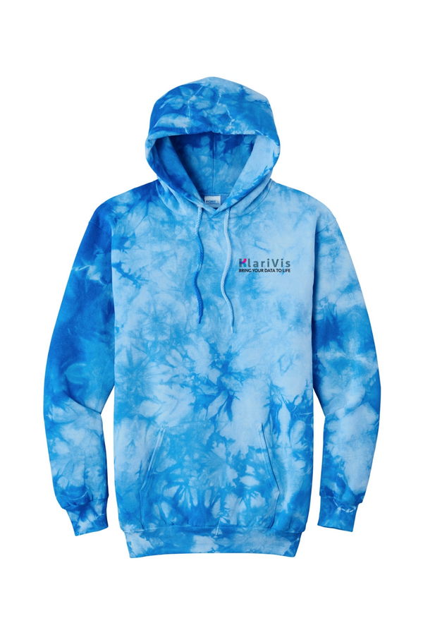 KlariVis: ADULT Crystal Tie-Dye Pullover Hoodie (Embroidered)