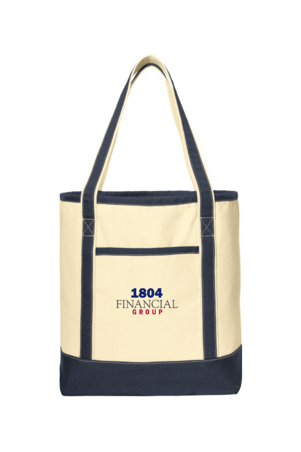 1804:  Large Cotton Canvas Tote (Embroidered)