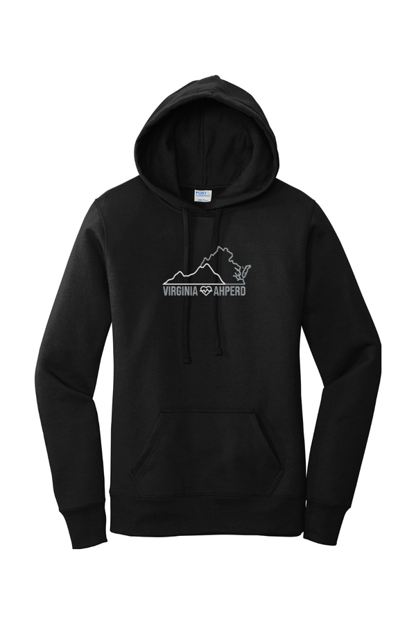 VA AHPERD: Ladies Classic Fleece Pullover Hooded Sweatshirt (FullFront Embroidery)