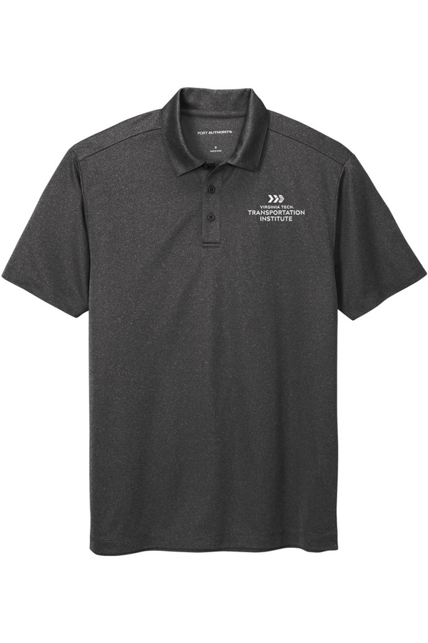 VTTI Chevron with VT Sleeve Logo: ADULT Heathered Performance Polo (Embroidered)