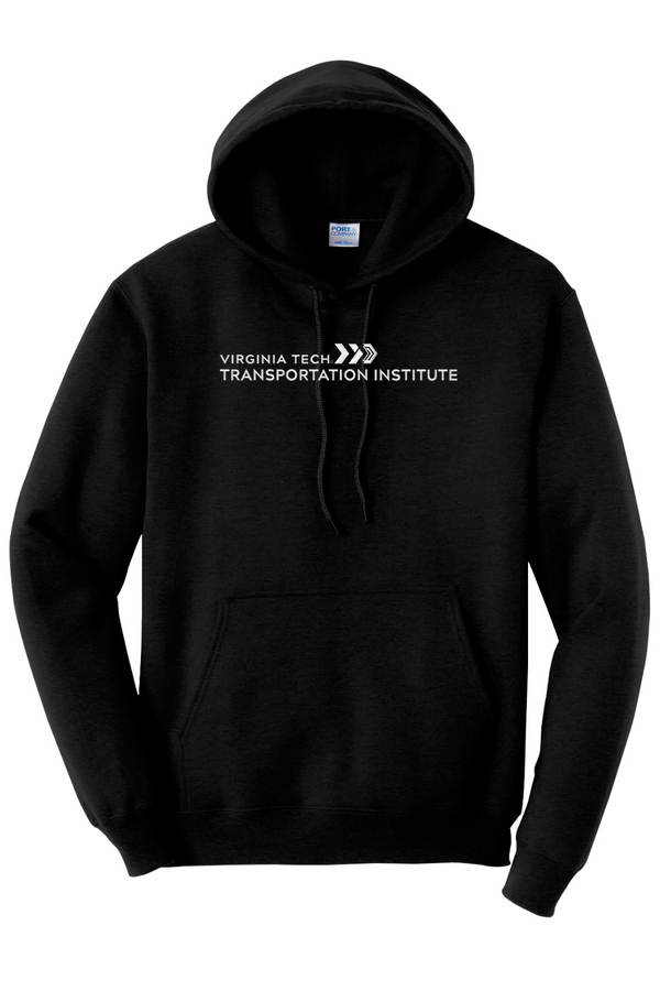 VTTI Chevron with VT Sleeve Logo: ADULT Heavy Hooded Sweatshirt (FullFront Embroidery)