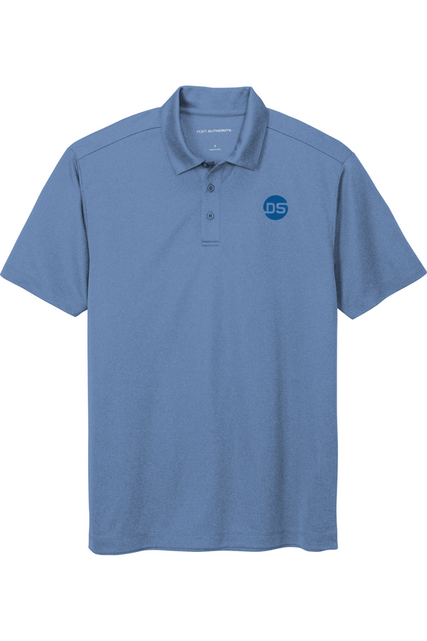 DS: ADULT Heathered Performance Polo (Embroidered)