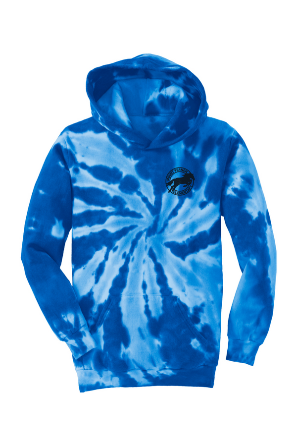 MVES: YOUTH Tie-Dye Pullover Hooded Sweatshirt (Embroidered)