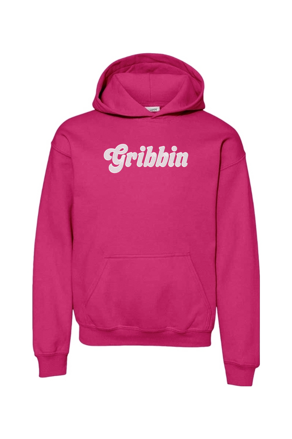 Gribbin: YOUTH Heavy Hooded Sweatshirt (FullFront Embroidery)