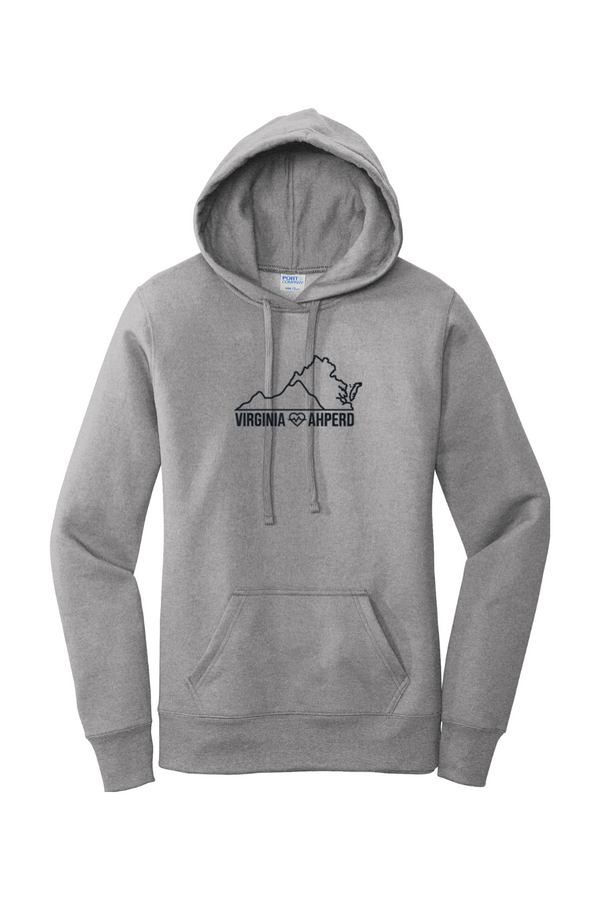 VA AHPERD: Ladies Classic Fleece Pullover Hooded Sweatshirt (FullFront Embroidery)