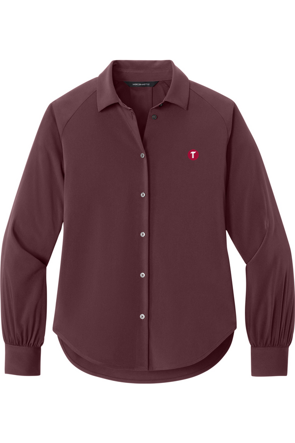 Torc: LADIES Long Sleeve Buttery Soft Blouse (Embroidered)