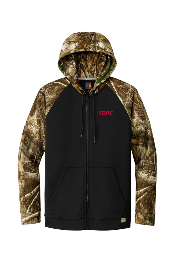 Torc: Russell ADULT Outdoors Realtree Performance Colorblock Full-Zip Hoodie (Embroidered)