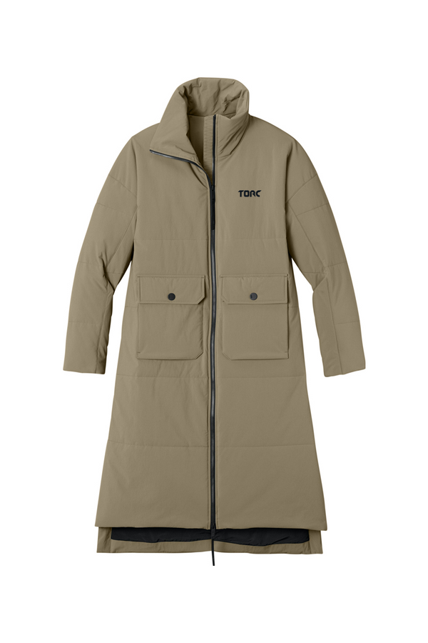 Torc: LADIES MiiR Sashiko Stretch Puffy Long Jacket (Embroidered)