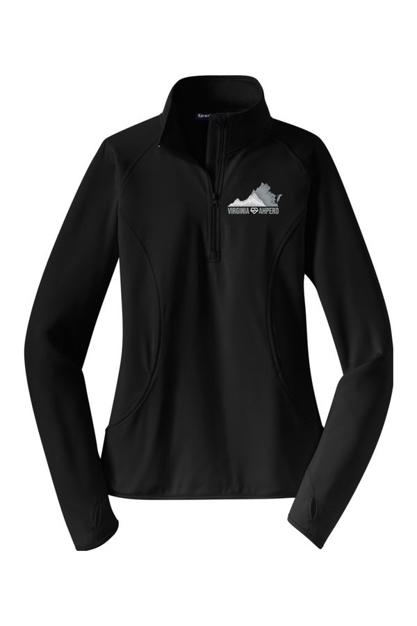 VA AHPERD: LADIES Sport-Wick Stretch 1/4-Zip Pullover (Embroidered)