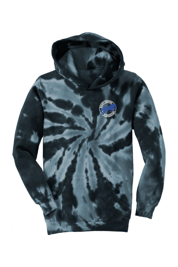MVES: YOUTH Tie-Dye Pullover Hooded Sweatshirt (Embroidered)