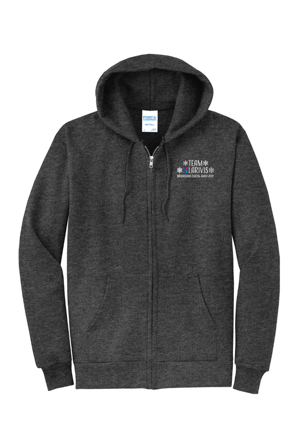 KlariVis Holiday: ADULT Classic Fleece Full-Zip Hooded Sweatshirt (Embroidered)