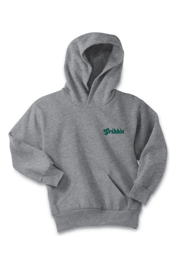 Gribbin: YOUTH Fleece Pullover Hooded Sweatshirt (Embroidered)