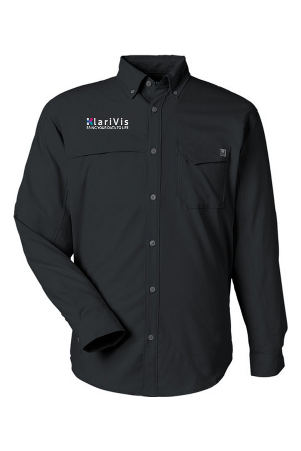 KlariVis: ADULT HUK UPF 30 Long Sleeve Dress Shirt