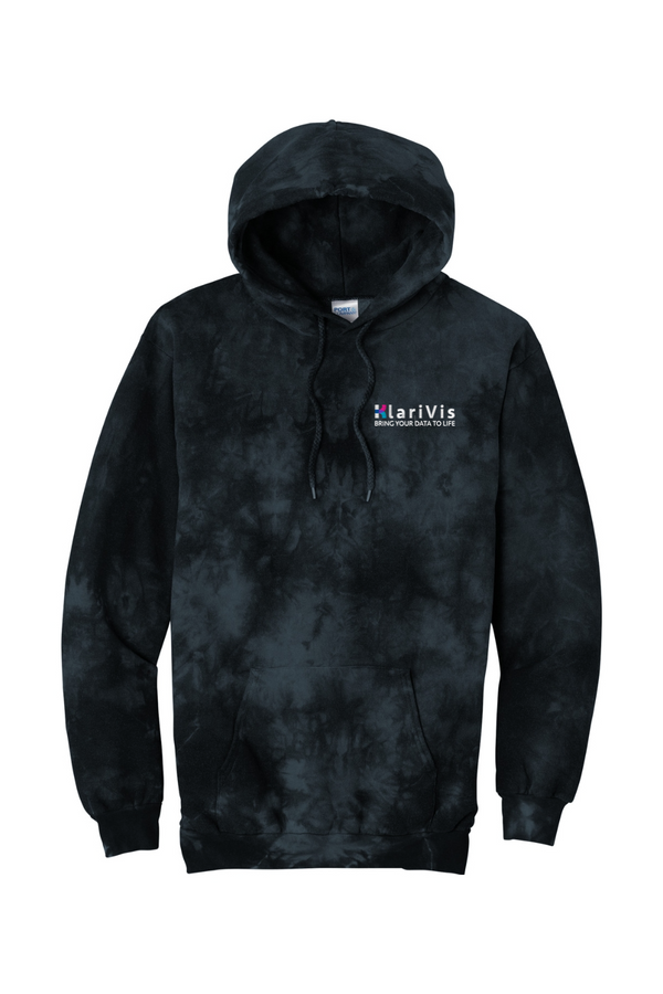 KlariVis: ADULT Crystal Tie-Dye Pullover Hoodie (Embroidered)