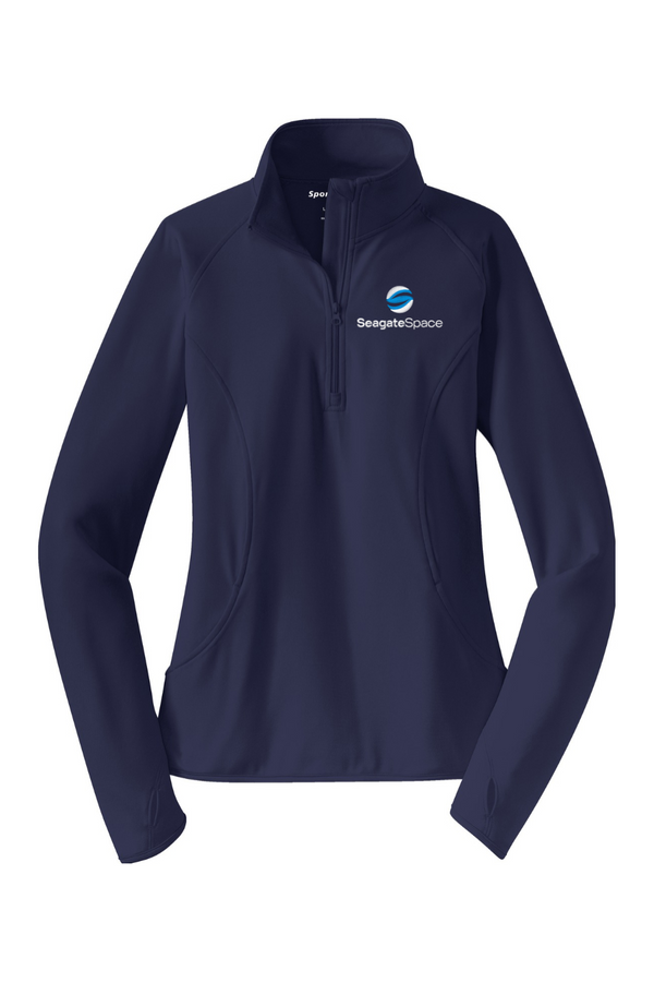 Seagate Space: LADIES Stretch 1/4-Zip Pullover (Embroidered)