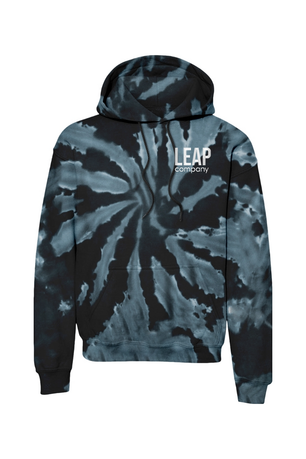 Leap: ADULT Tie-Dye Pullover Hooded Sweatshirt (Embroidered)