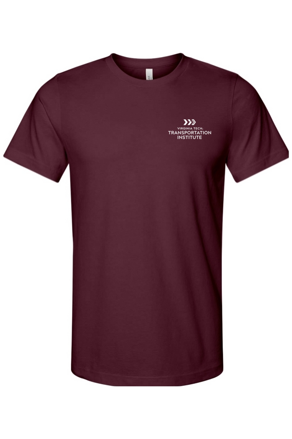 VTTI Chevron with VT Sleeve Logo: ADULT Ringspun Jersey Tee (Printed)