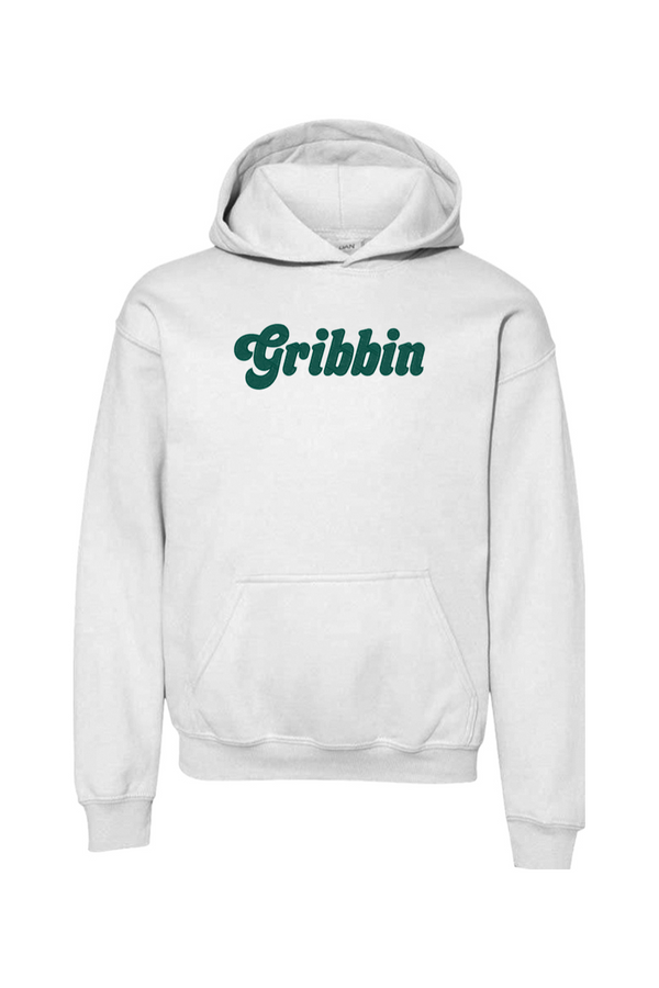 Gribbin: YOUTH Heavy Hooded Sweatshirt (FullFront Embroidery)