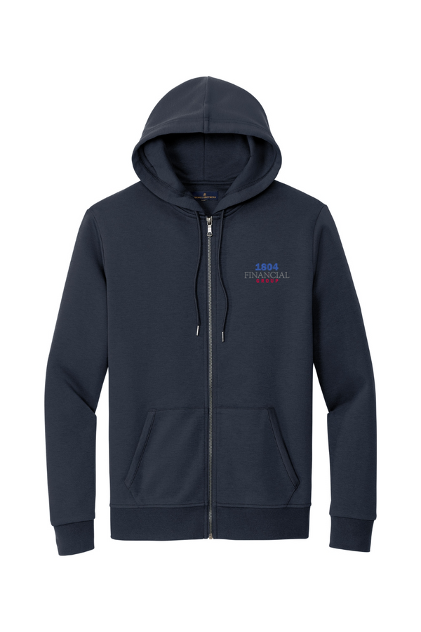 1804: ADULT Brooks Brothers Double-Knit Full-Zip Hoodie (Embroidered)