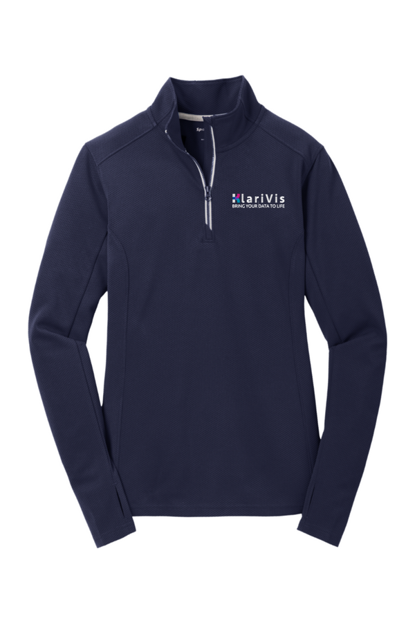 KlariVis: LADIES Sport-Wick Textured 1/4-Zip Pullover (Embroidered)