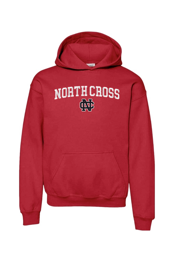 North Cross: YOUTH Heavy Hooded Sweatshirt (FullFront Embroidery)