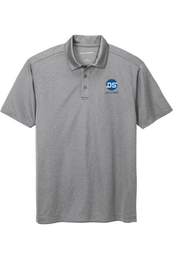 DS/IWT: ADULT Heathered Performance Polo (Embroidered)