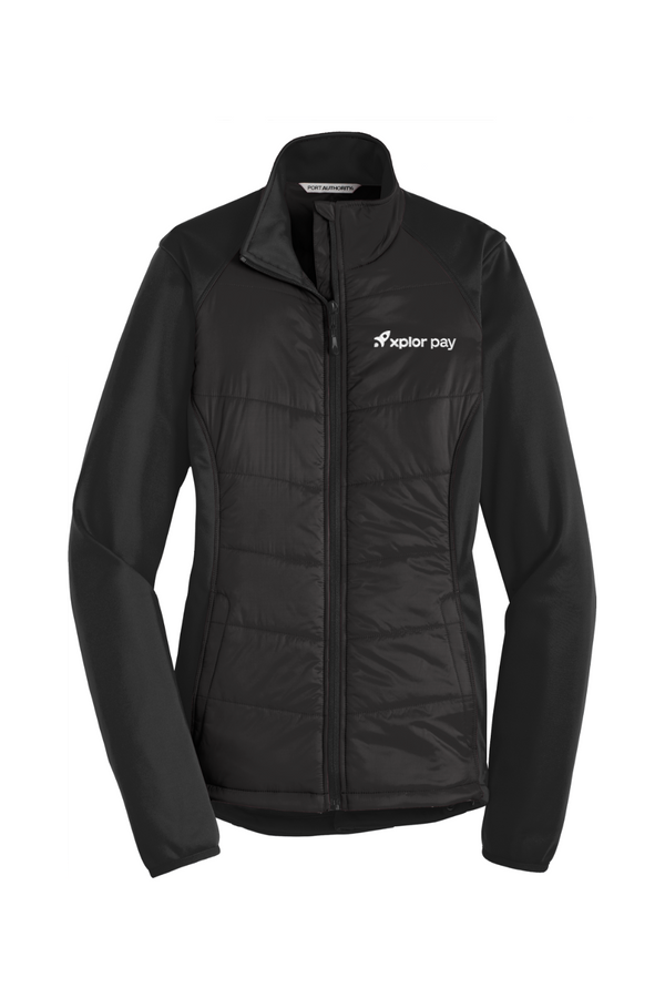 Xplor Pay: LADIES Hybrid Soft Shell Jacket (Embroidered)