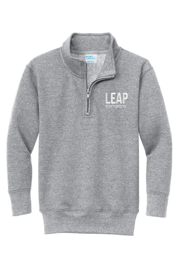 Leap: YOUTH Classic Fleece 1/4-Zip Pullover Sweatshirt (Embroidered)